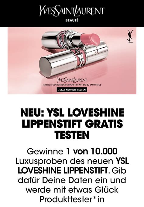 ysl lippenstift gratis testen